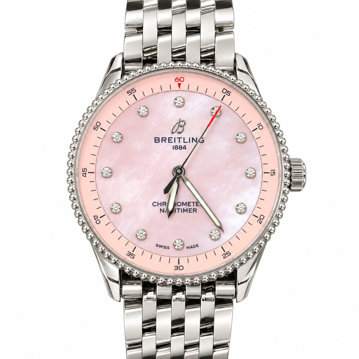 【須坂市の時計買取実績】ブライトリング(BREITLING) ナビタイマー32 マザーオブパープル文字盤 A7732をお買取りし|ブランドショップサンクス須坂店