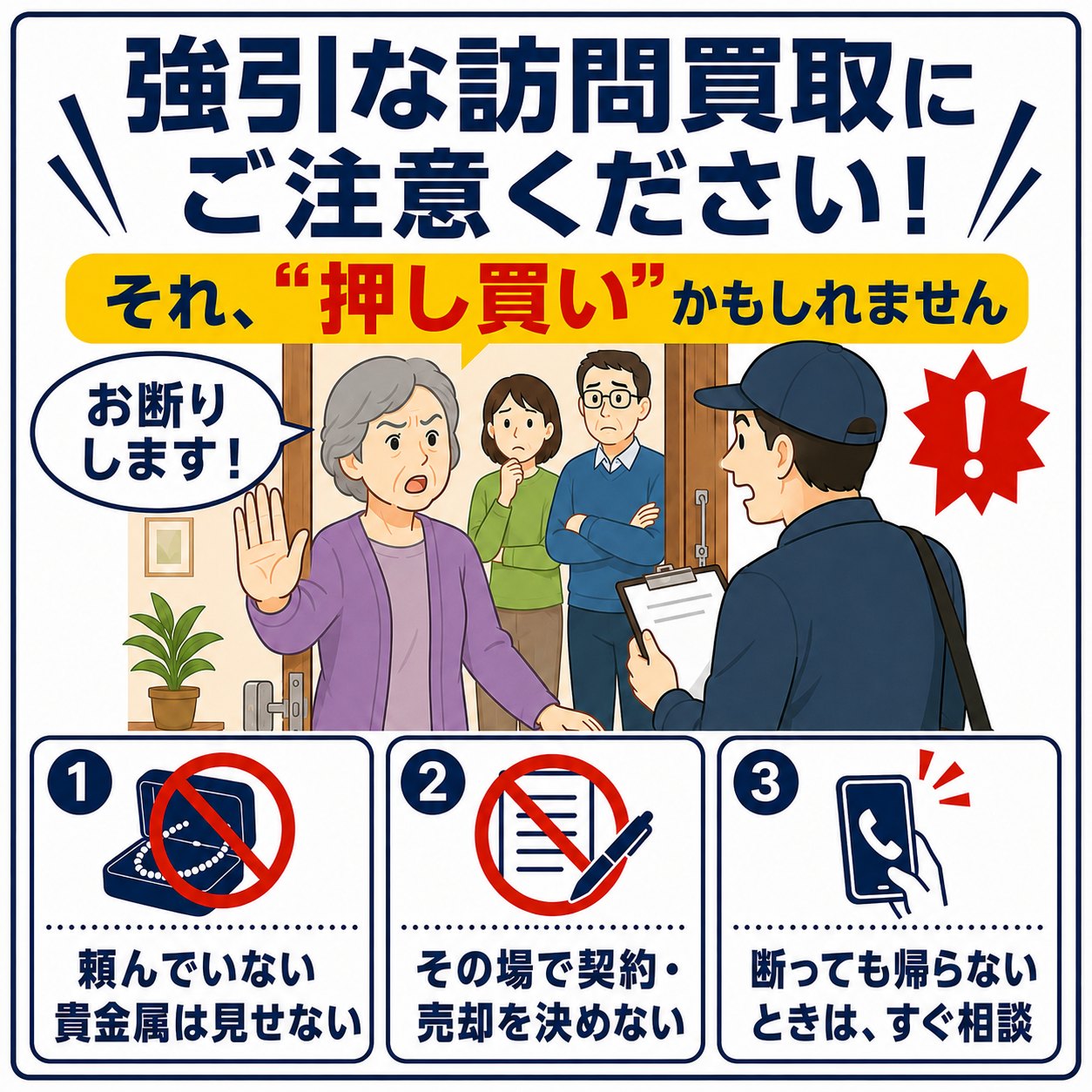 当店を名乗る出張買取業者にお気を付けください