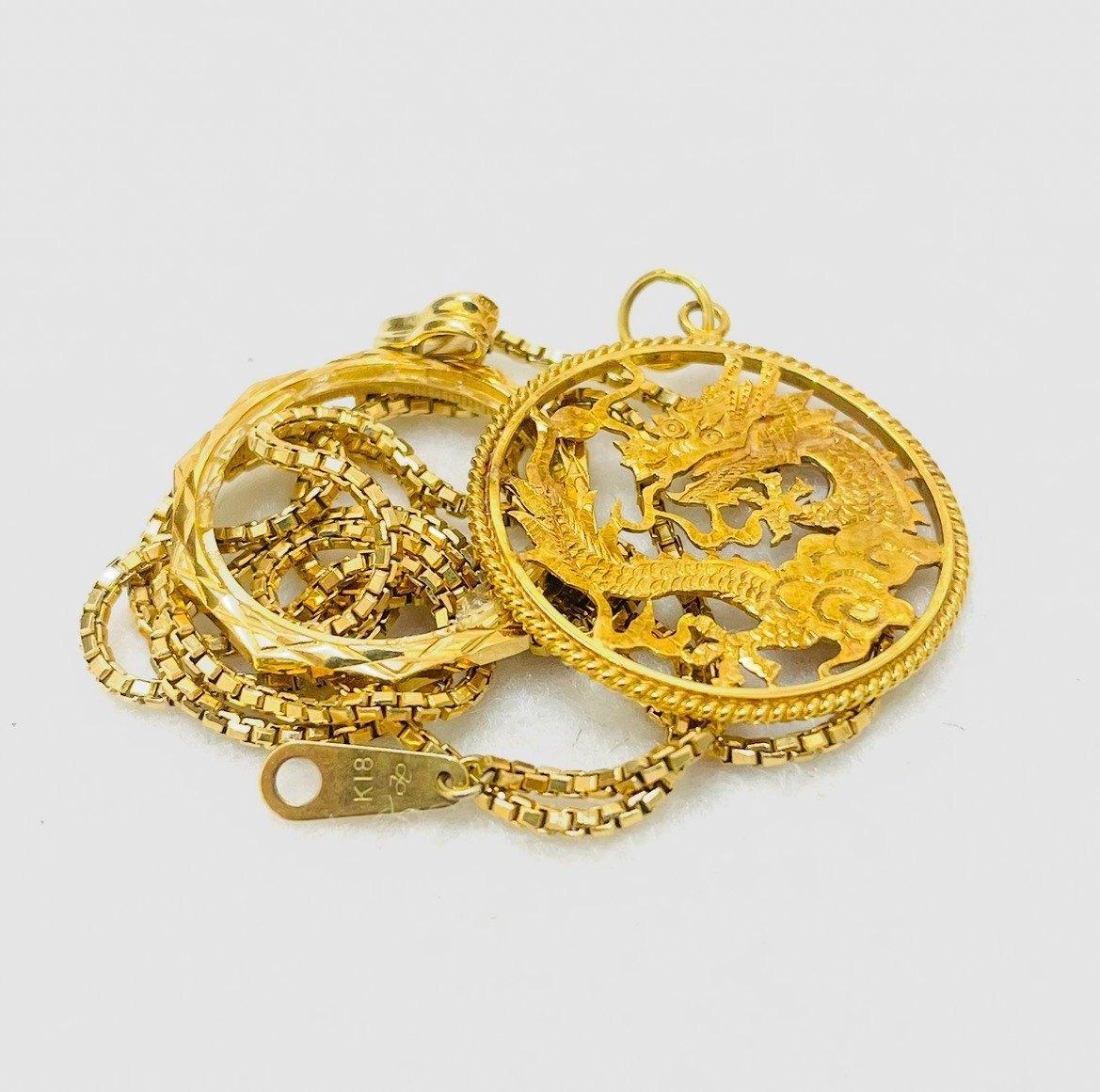 【高山村の金・プラチナ買取実績】K18 ネックレス トップ リング おまとめをお買取りしました|ブランドショップサンクス須坂店
